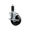 Service Caster 4'' SS Phenolic Swivel 1-1/4'' Expanding Stem Caster with Brake SCC-SSEX20S414-PHS-TLB-114 - alternate 1